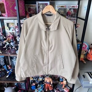 Vintage JCPenney Tan Harrington Jacket Men’s L Boxy Fit